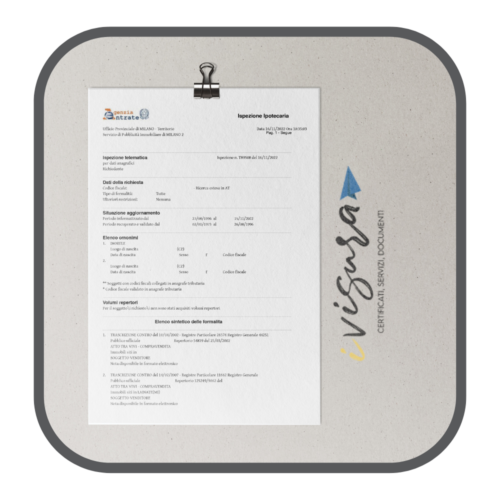 VISURA ATTI IMMOBILIARI REGISTRATI